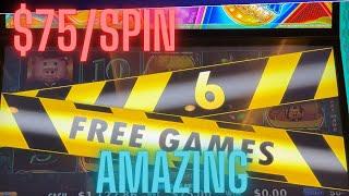 Fantastic $75/Spin Jackpots Playing Huff N More Puff