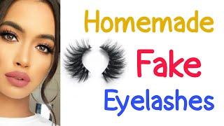 How To Make Fake Eyelashes At Home | DIY Homemade Fake Eyelashes