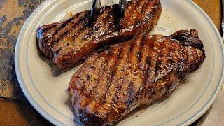 Ninja Woodfire Outdoor Grill Smoke-kissed Grilled NY Strip Steaks