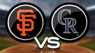 8/26/13: Nicasio shines as Rockies beat Giants, 6-1