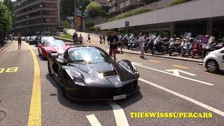 Ferrari LA Ferrari loud revs in Lugano!