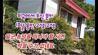 (나만의 공간) 산과 물이 아름다운 골짜기.  262평 토지와 예쁜 농막 하나,  가격 5,200만 원으로 인하 합니다.(23.9.19)