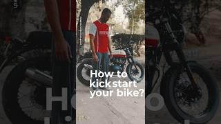 How to kickstart your bike? #srinivasganesh #interceptor650 #shortsfunny