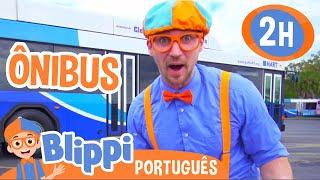 Blippi Explora um Ônibus! | 2 HORAS DE BLIPPI BRASIL! | Blippi em Português | Vídeos Educativos