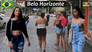 WALKING TOUR | Downtown Belo Horizonte in Minas Gerais, Brazil  [4K]