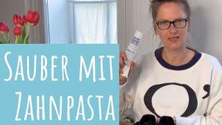 Sneaker mit Zahnpasta reinigen - Turnschuhe wieder weiß bekommen