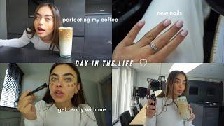 day in my life  new nail day + my perf iced coffee