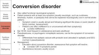 Somatic symptom and factitious disorders