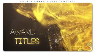 Golden Award Titles - Free After Effect Template