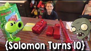 Plants vs Zombies Birthday ¦ Solomon Turns 10 ¦ Large Family Vlog