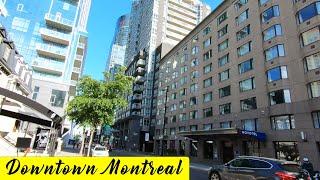 Walk Tour in Downtown Montreal on Drummond Street and De la Montagne Street #walktourmontreal