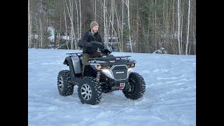 Powerland Xplore electric ATV gliding through the Norwegian snow !