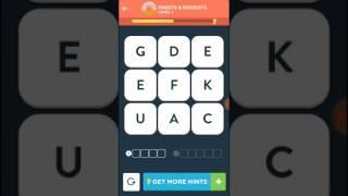 Wordbrain 2 Talent Sweets & Desserts Level 1-5 Answers Walkthrough