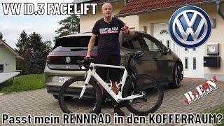 VW ID.3 Pro Facelift: Passt mein RENNRAD in den KOFFERRAUM?