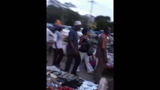 Chaotic market in Mombasa, Kenya