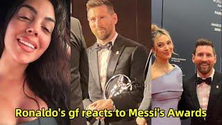 Ronaldo's gf reaction to Messi winning Laureus Awards 2023