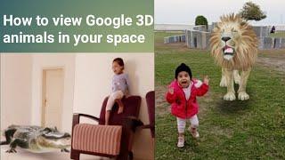 Google's 3D animals for kids| How to view Google 3D animals in your space |