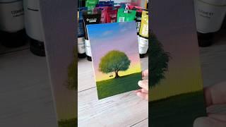 easy way to paint a tree / easy acrylic painting ideas for beginners ️