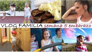 VLOG FAMILIAR semana 5 embarazo gemelar/ Virus, pastel de berenjena y champiñón