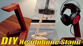 DIY Headphone Stand (Step-by-Step Guide) build with 1x2 lumber & basic tools only !