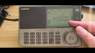 Sangean ATS-909X2 Scanning the 20 meters amateur radio band with MLA 30 loop antenna