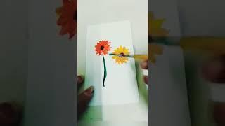  easy flower#art #shorts  #satisfying #drawing #painting#trending #shortvideo