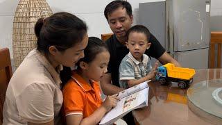 A day visiting his small family, Johnny is happy with his wife and children.