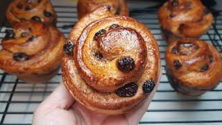 نان صبحانه با کشمش و دارچین,pane colazione con uvette e cannella,cinnamon raisins roll for breakfast