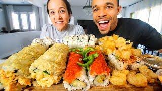 MASSIVE SUSHI PLATTER MUKBANG | Eating Show