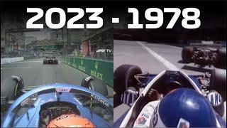 F1 but every gear change, it changes season (2023 - 1978)