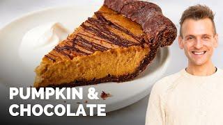 Pumpkin Pie with Chocolate Crust