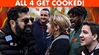 4 Christian Trolls vs 1 Muslim- HUGE MISTAKE! | Smile2jannah | Speakers Corner | 4K