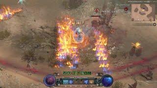 Diablo 4 Sorcerer PvPFirewall Sorcerer vs Weapon Swap Whirlwind HoTA Barbarian