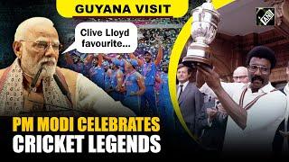 “Clive Lloyd favourite” PM Modi celebrates Caribbean cricket legends as he addresses Indian Diaspora