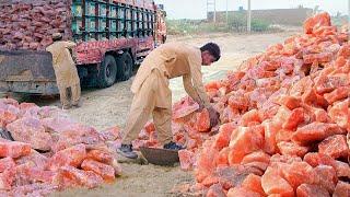 How they Mine Tons of Himalayan Salt Deep Inside Mountain