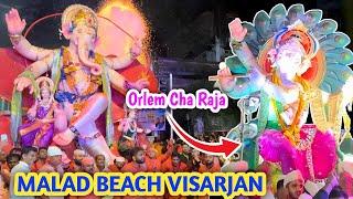 MALAD MARVE BEACH GANPATI VISARJAN 2024 | ORLEM CHA RAJA VISARJAN 2024 | MARVE ROAD GANPATI VISARJAN