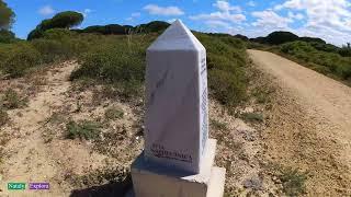 Battle park with Napoleon, Spain - near the Ocean. 4K Walk tour. Cadiz Province