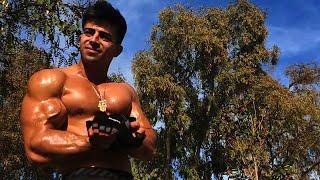 young bodybuilder showing his pumped muscle | flexing | muscle worship