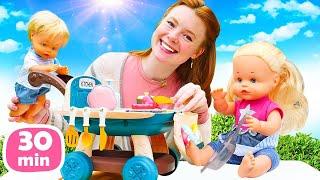 Puppen Spiele für Kinder. Irene und die Zwillinge Paul und Paula. Nenuco Videos