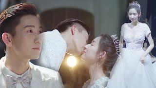 Cinderella walked to CEO in wedding dress,they kissed romantically and completed wedding