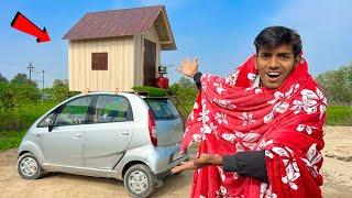 We Built A Luxury Car House | 24 Hours Challenge In Tata Nano Car House