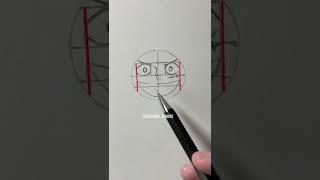 Draw luffy tutorial #shorts