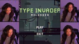 Valkyrae PANICKS playing TYPE INVADERS