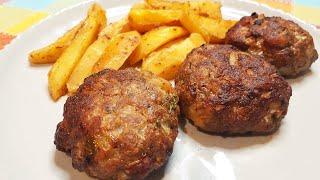 Burgers with baked potatoes!!