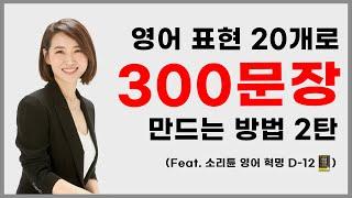 [소리튠 영어 혁명 Day 12] 영어 표현 20개로 실생활 영어 회화 300문장 만드는 방법 2탄