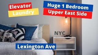 Huge South facing 1 bedroom tour in a Prewar elevator building with laundry and off Lexington Ave