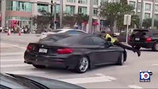 Cell phone video shows what led up to a shooting near Bayfront Park in Miami