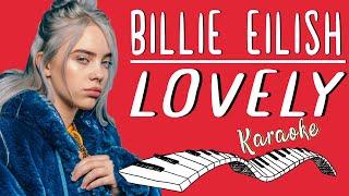  BILLIE EILISH - lovely ft. Khalid KARAOKE (Piano Instrumental)