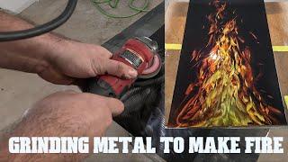 Grinding Metal To Make FIRE - 3D Custom Paint Flames. EXPERIMENT