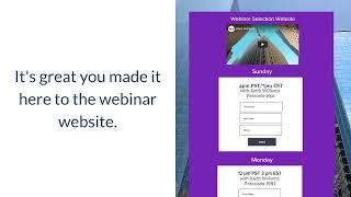 Webinar Website Info